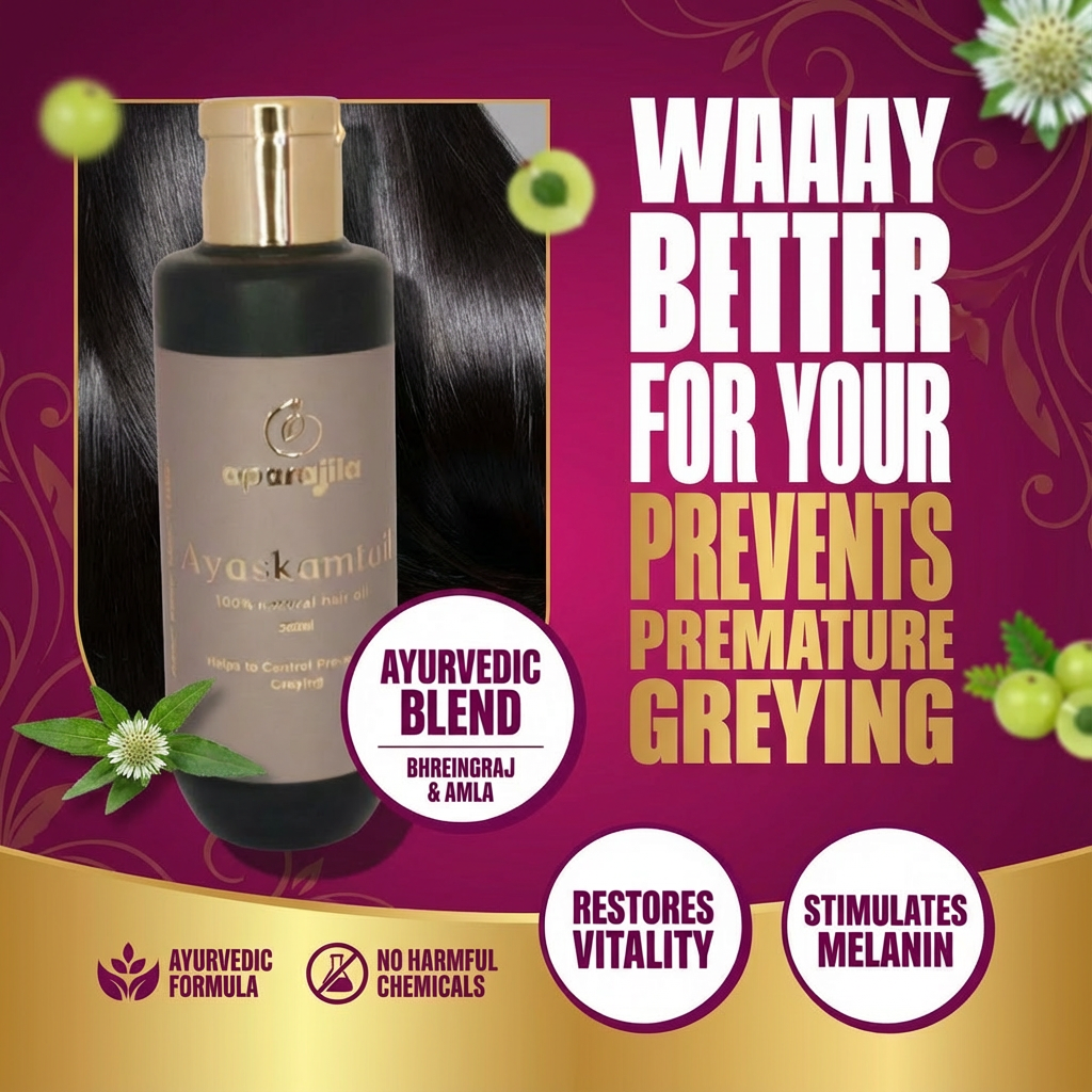 Aparajita Ayaskam Tail Hair Oil – Ayurvedic Hair Fall Control & Hair Growth Oil