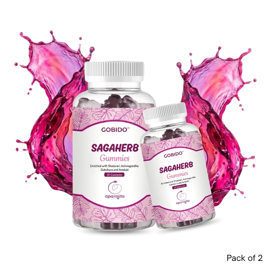 Shatavari, Ashwagandha, Gokshura, Amalaki - Hormone Balance & Egg/Sperm Health Support - SAGAHerb Gummies
