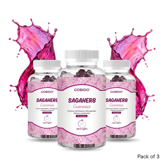 Shatavari, Ashwagandha, Gokshura, Amalaki - Hormone Balance & Egg/Sperm Health Support - SAGAHerb Gummies