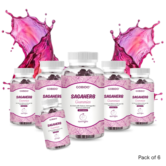 Shatavari, Ashwagandha, Gokshura, Amalaki - Hormone Balance & Egg/Sperm Health Support - SAGAHerb Gummies