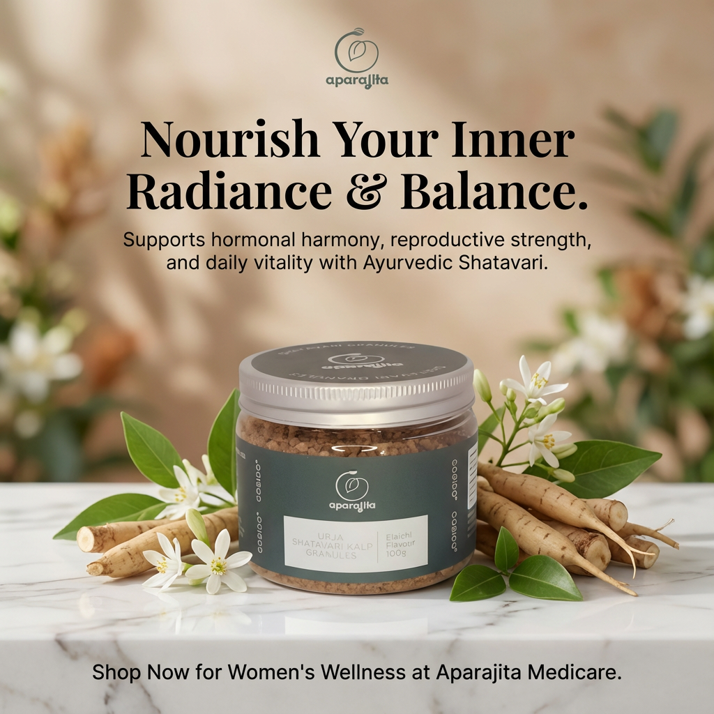 Gobido Urja Shatavari Kalp Granules – Ayurvedic Tonic for Hormonal Balance & Women’s Wellness